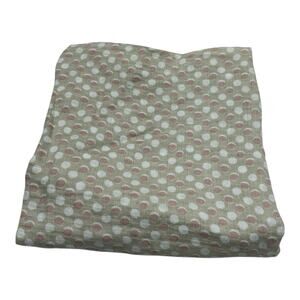 Patina Vie Baby Swaddle Blanket Tan Beige White Pink Polka Dots Muslin Cotton